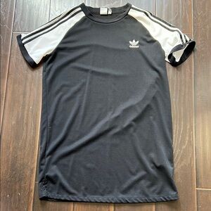 Adidas Black and White Jersey Style Dress, size L